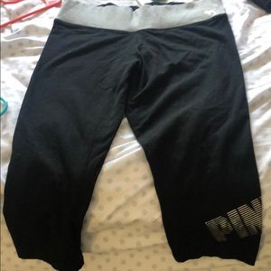 Pink crop yoga capris